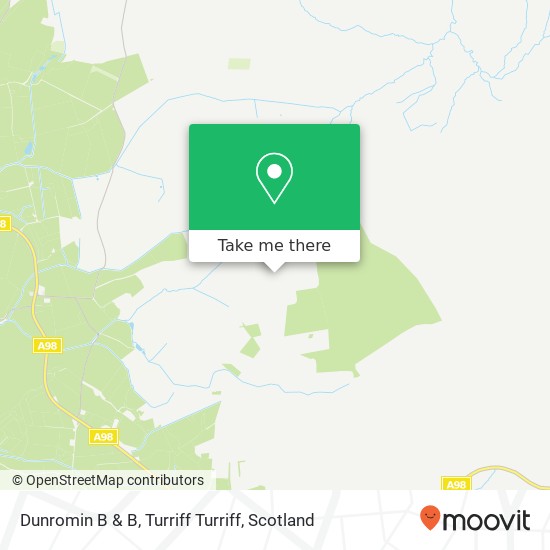 Dunromin B & B, Turriff Turriff map