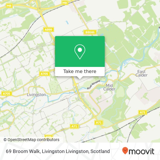 69 Broom Walk, Livingston Livingston map