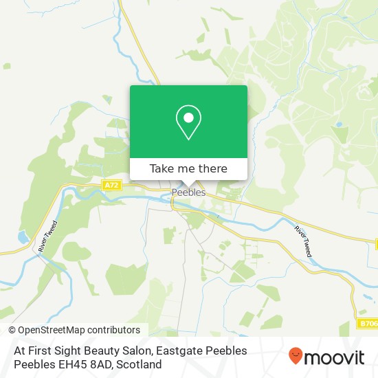 At First Sight Beauty Salon, Eastgate Peebles Peebles EH45 8AD map