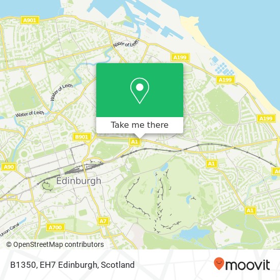 B1350, EH7 Edinburgh map