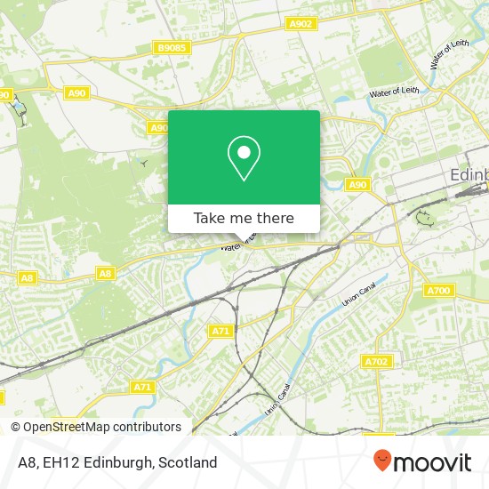 A8, EH12 Edinburgh map