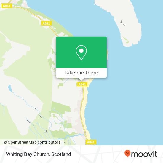 Whiting Bay Church map