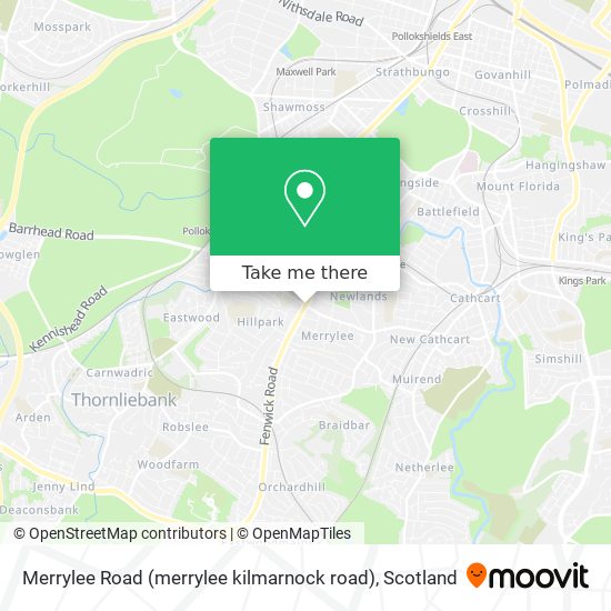 Merrylee Road (merrylee kilmarnock road) map