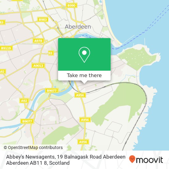 Abbey's Newsagents, 19 Balnagask Road Aberdeen Aberdeen AB11 8 map