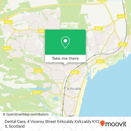 Dental Care, 4 Viceroy Street Kirkcaldy Kirkcaldy KY2 5 map