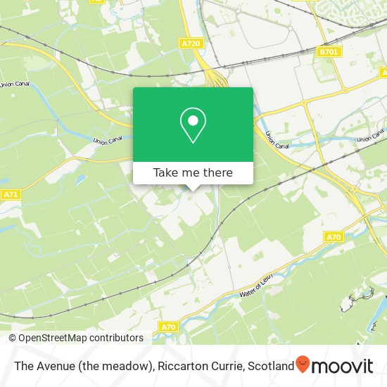 The Avenue (the meadow), Riccarton Currie map