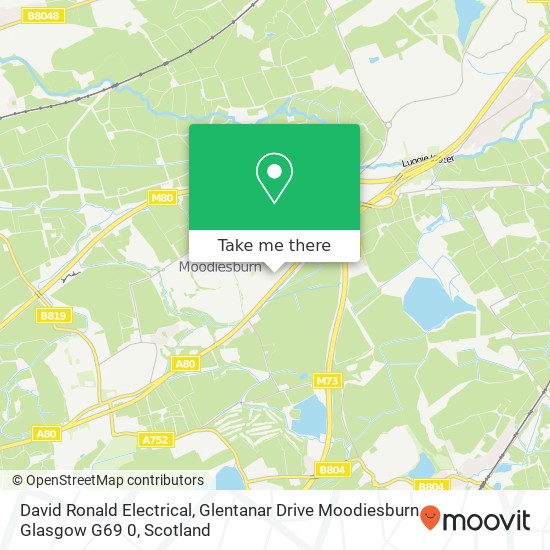 David Ronald Electrical, Glentanar Drive Moodiesburn Glasgow G69 0 map