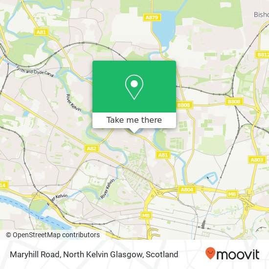 Maryhill Road, North Kelvin Glasgow map