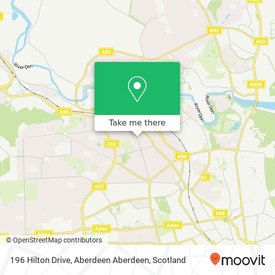 196 Hilton Drive, Aberdeen Aberdeen map