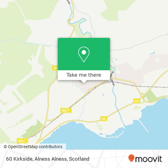 60 Kirkside, Alness Alness map