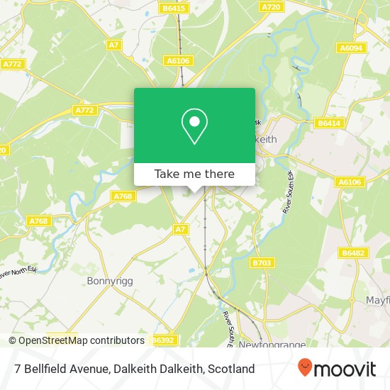 7 Bellfield Avenue, Dalkeith Dalkeith map