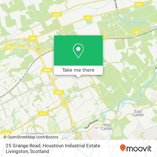 25 Grange Road, Houstoun Industrial Estate Livingston map