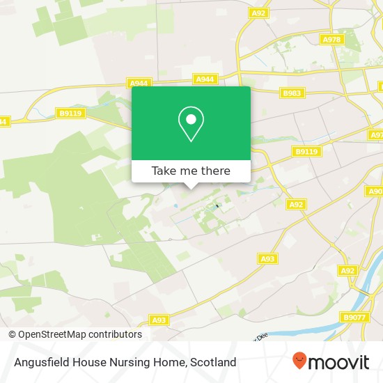 Angusfield House Nursing Home map