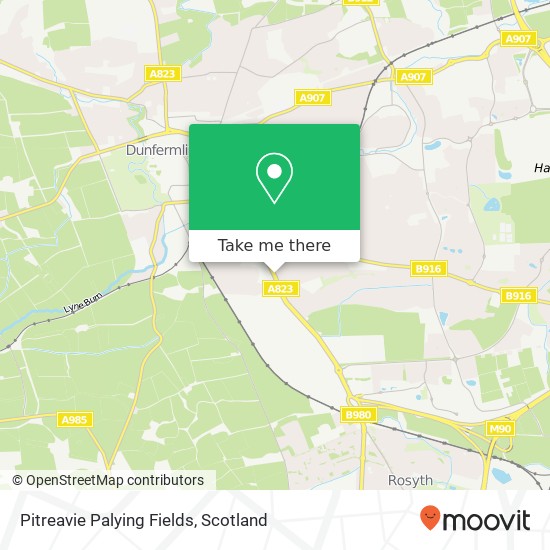 Pitreavie Palying Fields map