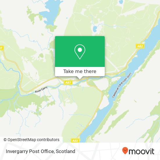 Invergarry Post Office map