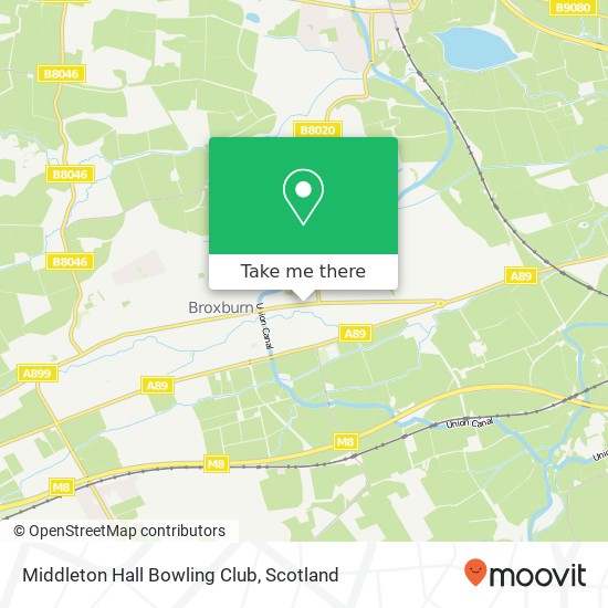 Middleton Hall Bowling Club map