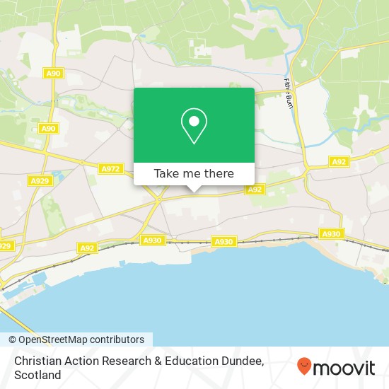 Christian Action Research & Education Dundee map