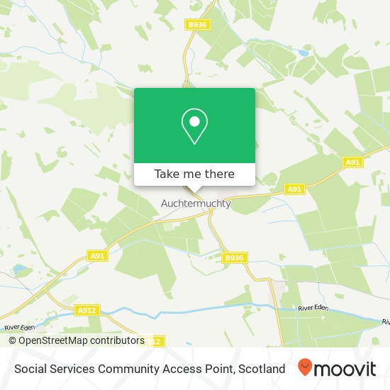 Social Services Community Access Point map