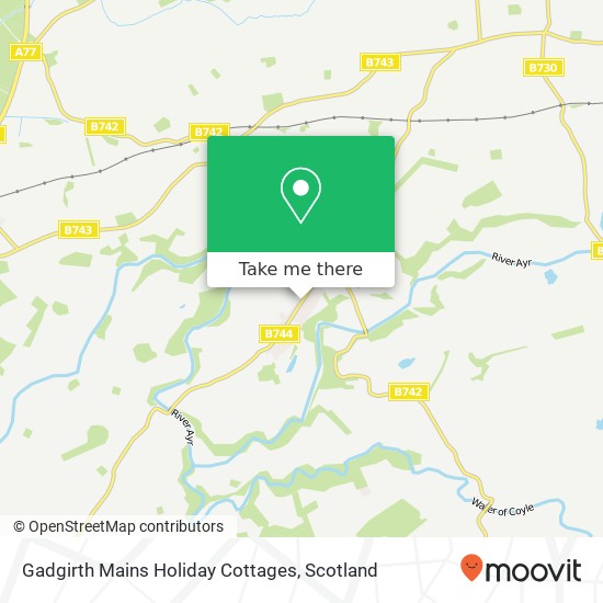 Gadgirth Mains Holiday Cottages map