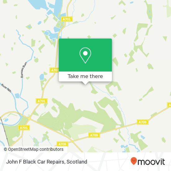 John F Black Car Repairs map