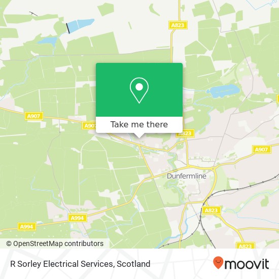 R Sorley Electrical Services map