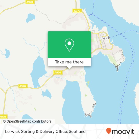 Lerwick Sorting & Delivery Office map
