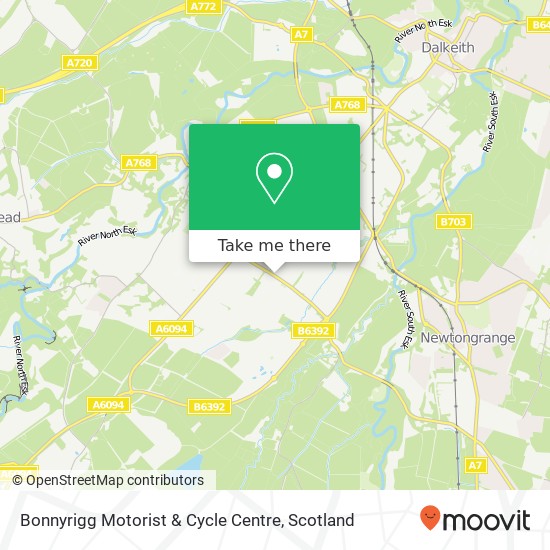 Bonnyrigg Motorist & Cycle Centre map