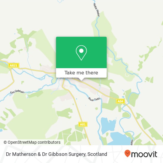 Dr Matherson & Dr Gibbson Surgery map