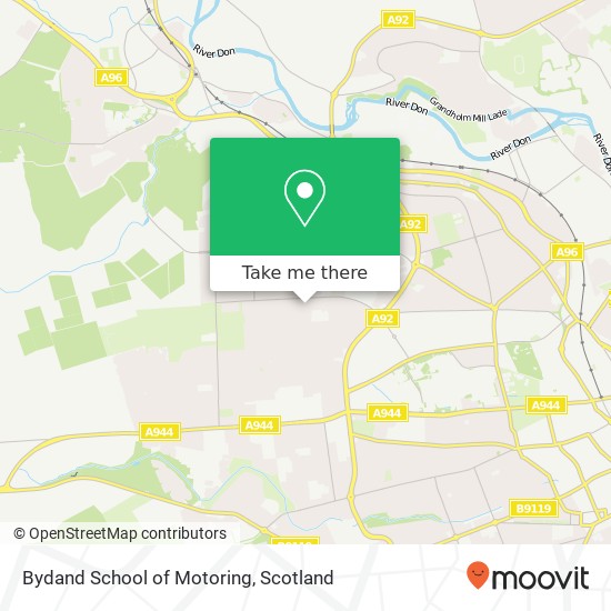 Bydand School of Motoring map