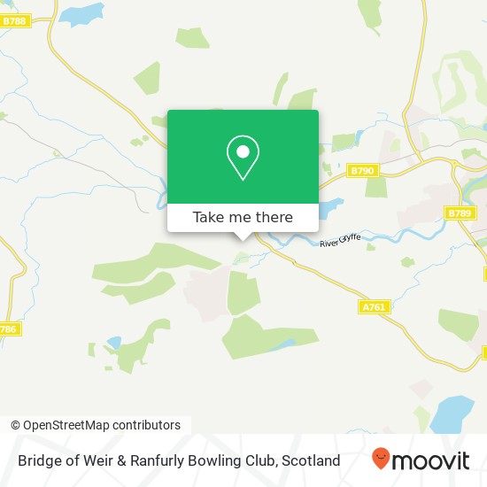 Bridge of Weir & Ranfurly Bowling Club map