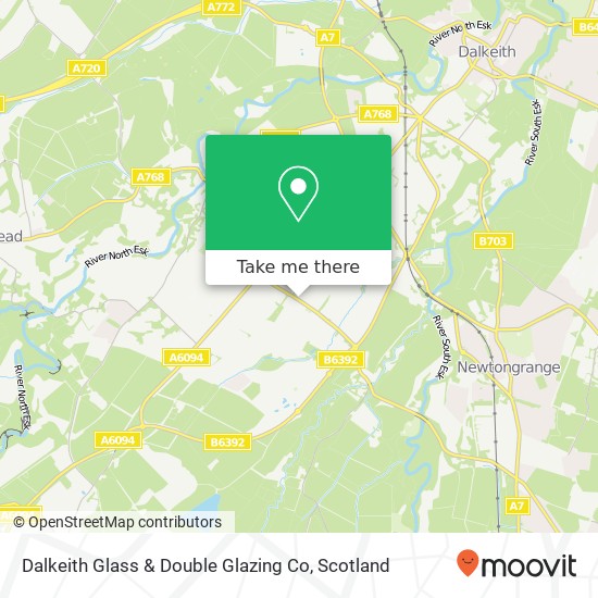 Dalkeith Glass & Double Glazing Co map