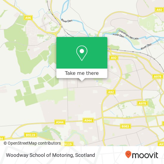 Woodway School of Motoring map