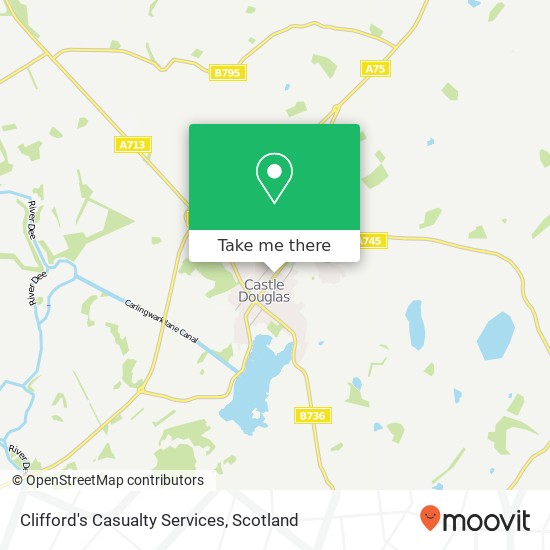 Clifford's Casualty Services map