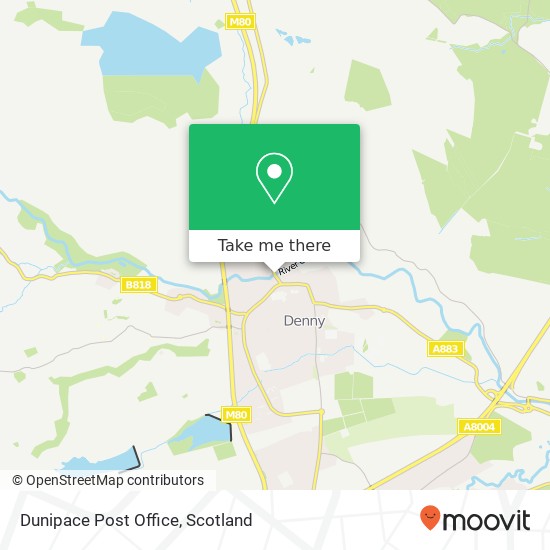 Dunipace Post Office map