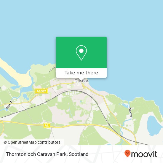 Thorntonloch Caravan Park map