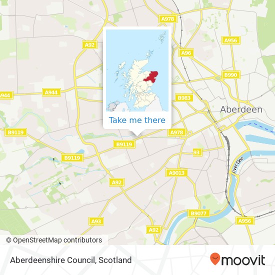 Aberdeenshire Council map