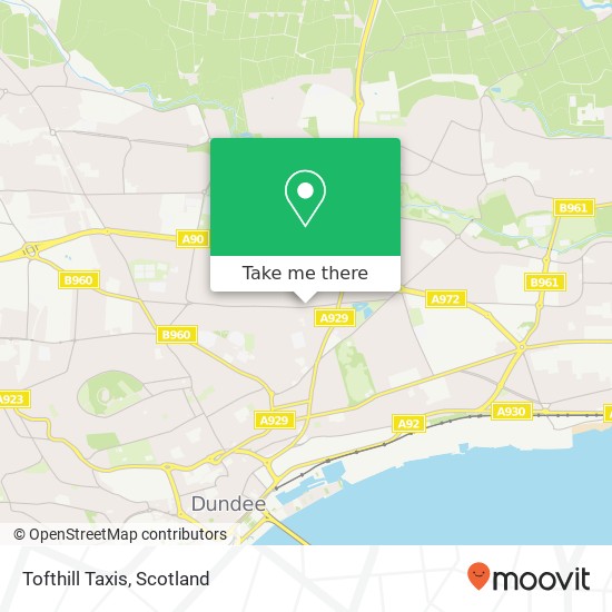 Tofthill Taxis map