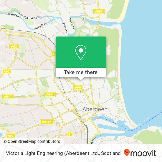 Victoria Light Engineering (Aberdeen) Ltd. map