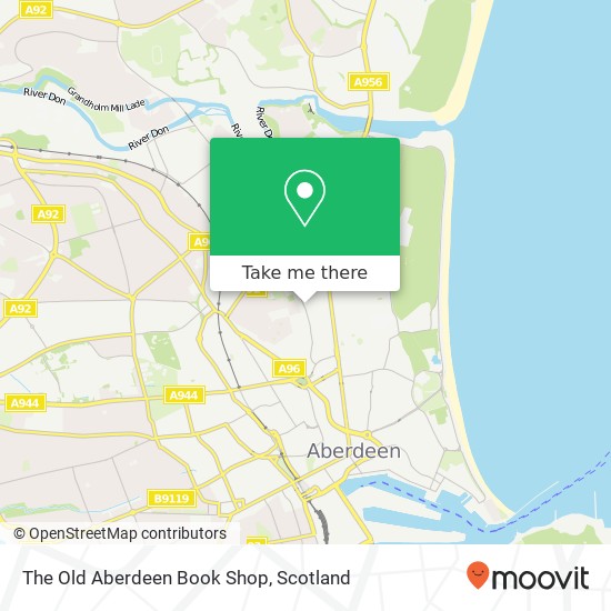 The Old Aberdeen Book Shop map
