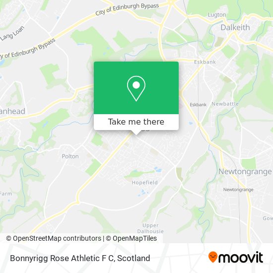 Bonnyrigg Rose Athletic F C map