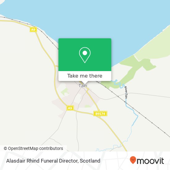 Alasdair Rhind Funeral Director map