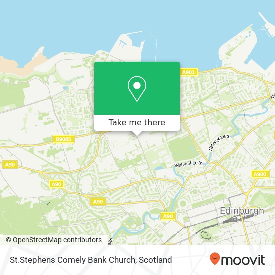 St.Stephens Comely Bank Church map