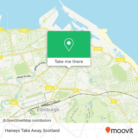 Haineys Take Away map