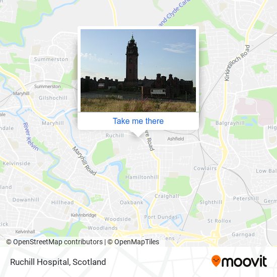 Ruchill Hospital map