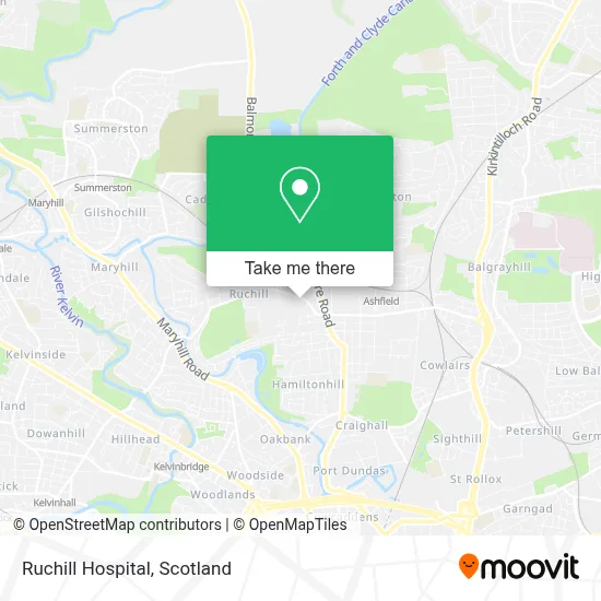 Ruchill Hospital map