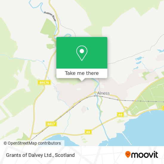 Grants of Dalvey Ltd. map