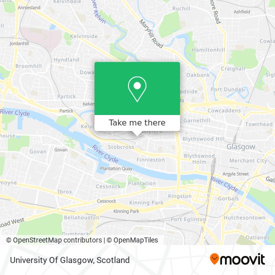 University Of Glasgow map