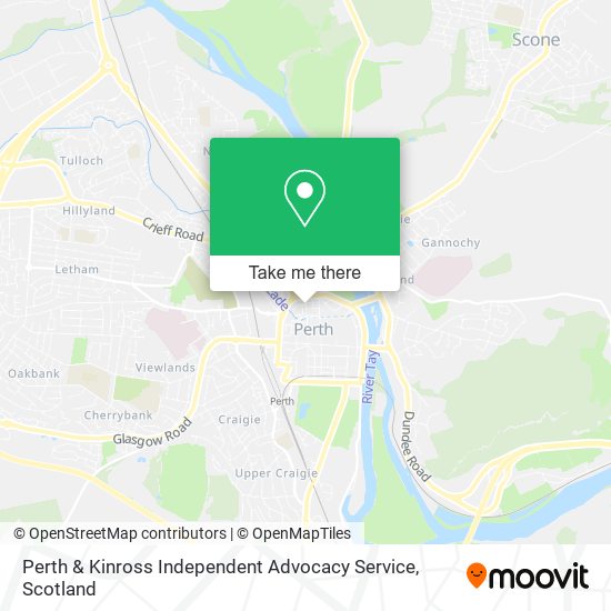 Perth & Kinross Independent Advocacy Service map