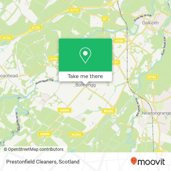 Prestonfield Cleaners map