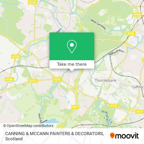 CANNING & MCCANN PAINTERS & DECORATORS map